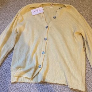 AMELIA MILANO button up yellow cardigan